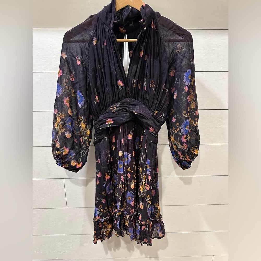 Anthropologie Floral Dress- size 10P - Picture 3 of 8